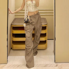 Men's Vintage Pants Men's Women's Tooling Pants Pleated Casual Pants MIJKO