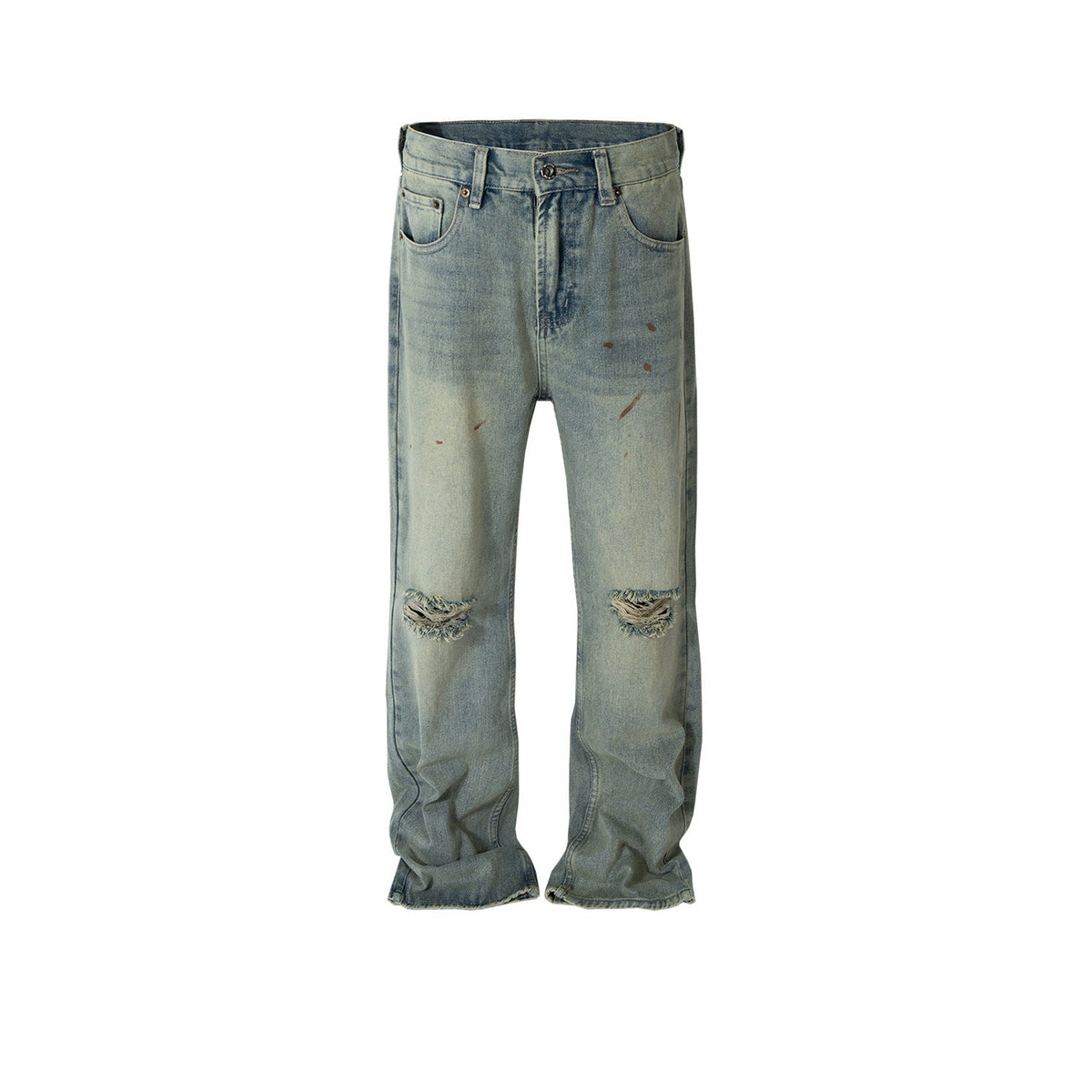Men Vintage Pants Design Trousers Ripped Old Jeans MIJKO