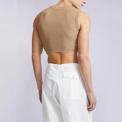 Rave Outfits Men Vest Textured Knit