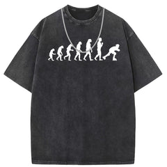 Men T Shirts Printed short-sleeved T-shirt washed and old