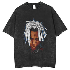 Mens T Shirts Tentacion American vintage print short sleeve t-shirt