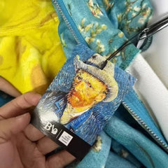 Van Gogh joint bape2025 American couple shark Japanese trendy brand wave sunflower pattern hooded sweater