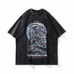 T-shirt Homme Cartoon Manches Courtes T-shirt Homme et Femme Ins Couple Manches Mi-longues