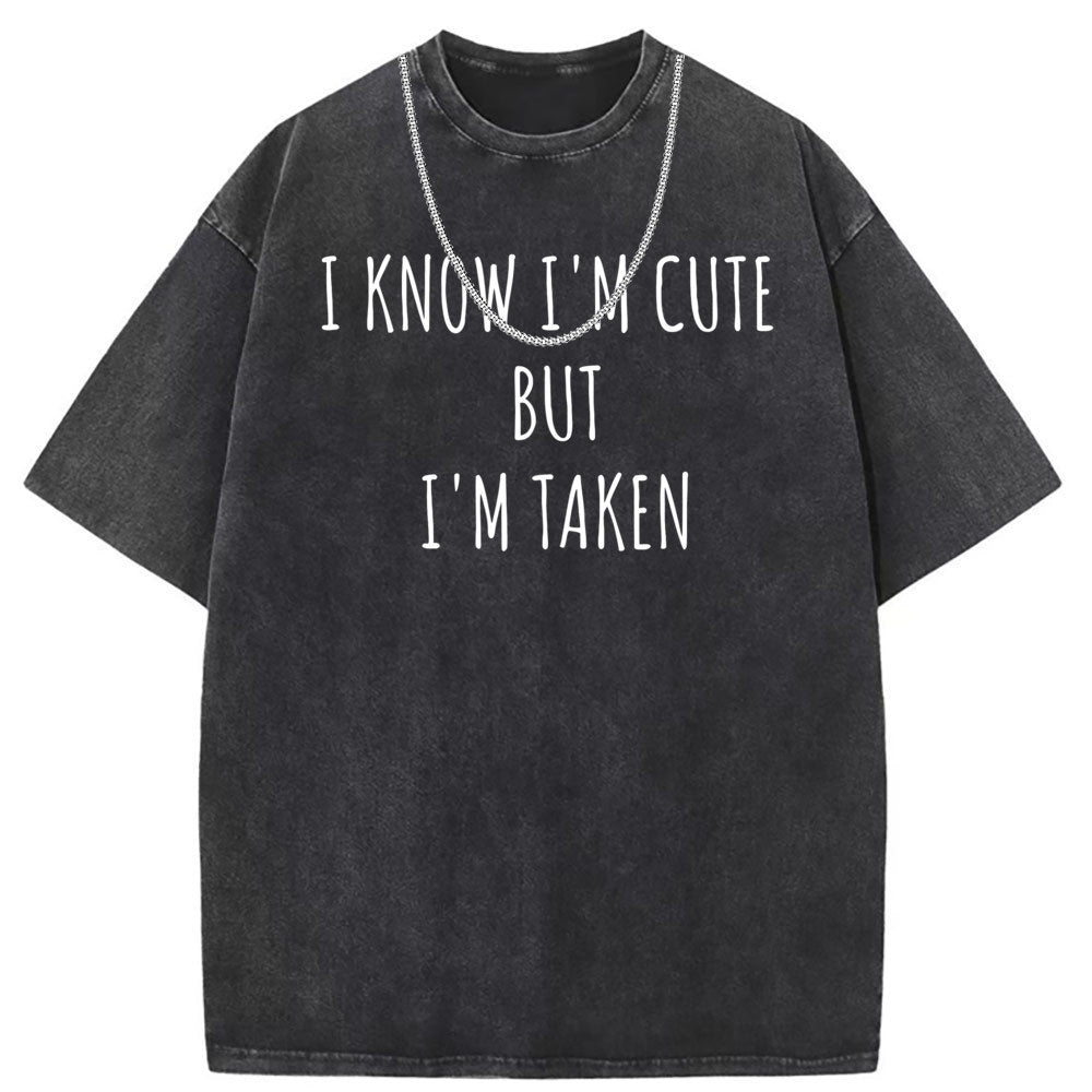 Men T Shirts Short Sleeve T-Shirt Women Washed Old American Street