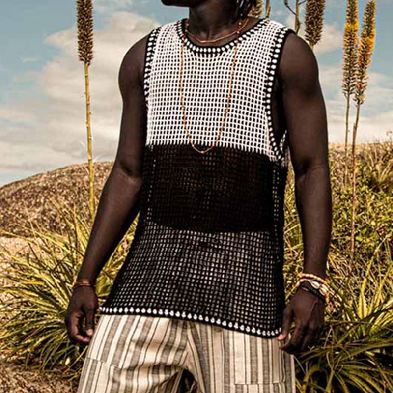 Rave Outfits Mens Vest Sleeveless Breathable Base Clothing