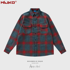 Mens Jacket Plaid Unisex Jacket MIJKO