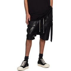 GGGard MIJKO series men's clothing women's spring and summer new brush wax double ring hanging crotch denim five-point pants men's and women's same drawstring waist shorts