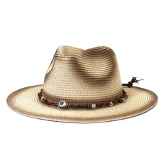 Chapeaux de cow-boy en paille pour hommes et femmes, chapeau de plage, chapeau de paille d'extérieur
