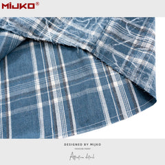 Mens Jacket Textured Plaid Shirt Jacket MIJKO
