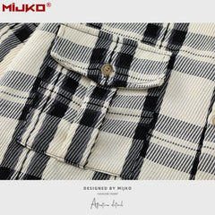 Mens Jacket Plaid Jacket MIJKO