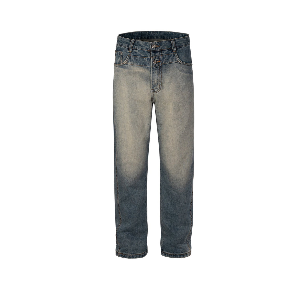 Men's Vintage Pants Trousers Men's and Women's Washed Straight Jeans MIJKO