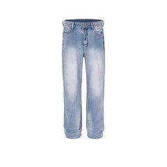 Men's Vintage Pants Trousers Men's and Women's Straight Wash Slim-Fit Jeans MIJKO