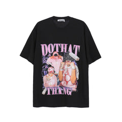 T-shirt homme manches courtes Hiphop Streetwear oversize mixte