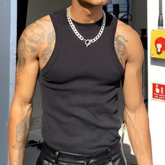 Rave Outfits Mens Vest Sleeveless Breathable Base Clothing