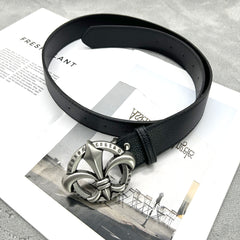 Lion head western denim belt new men's personality retro fashion versatile decorative jeans belt women