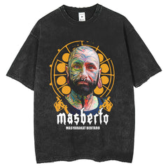 Men T Shirts Short Sleeves Loose Casual Printing Short Sleeves Washing Water