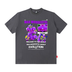 T-shirt Homme Manches Courtes T-shirt Homme Hiphop Couple Été