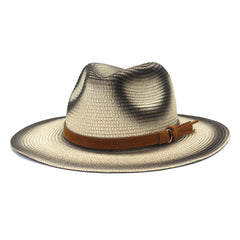 Chapeaux de cowboy en paille Printemps/Été Hommes et Femmes Voyage extérieur Protection solaire Chapeau de soleil