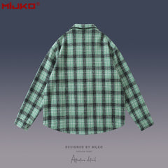 Mens Jacket Unisex Plaid Jacket MIJKO