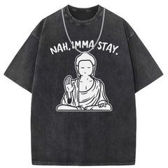 Men T Shirts Short Sleeve T-Shirt Women Washed Old American Street