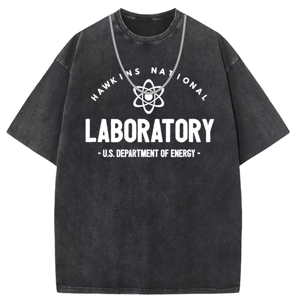 Men T Shirts Short Sleeve T-Shirt Women Washed Old American