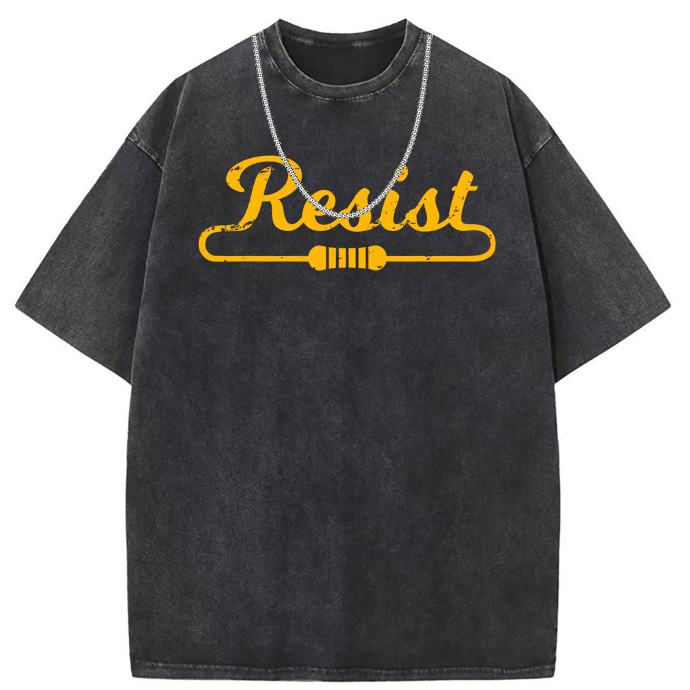 Men T Shirts Short-sleeved T-shirt women washed and old