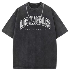 Men T Shirts Pure cotton round neck short-sleeved T-shirt women's washed and old