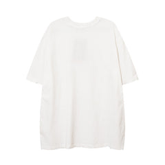T-shirt à manches courtes imprimé strass pour homme, coupe ample, décontracté, pour l'été