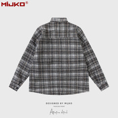 Mens Jacket Plaid Jacket Unisex MIJKO