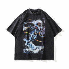T-shirt rétro à manches courtes pour homme, ample