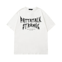 Men T Shirt Three-Dimensional Graffiti Letter Short-Sleeved T-shirt Men and Women Retro Couple
