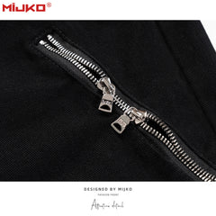 GGGard MIJKO series men's clothing women's spring and summer high street zipper decoration wide-footed trousers men's and women's straight jeans