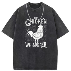 Men T Shirts Vintage distressed cotton printed short-sleeved T-shirt