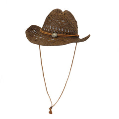 Chapeau de cowboy en paille Chapeau de cowboy en paille Homme Chapeau de plage de bord de mer extérieur