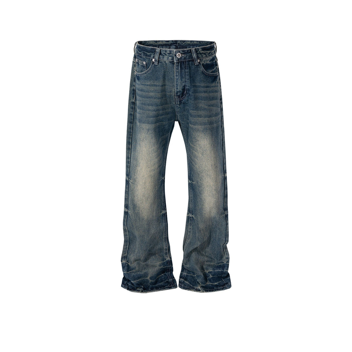 Men's Vintage Pants Men's Women's Wash Water Old Trousers Wide Feet Design Jeans MIJKO