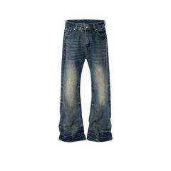 Men's Vintage Pants Men's Women's Wash Water Old Trousers Wide Feet Design Jeans MIJKO