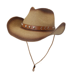 Chapeaux de cowboy en paille pour hommes et femmes - Chapeau de paille de plage/extérieur