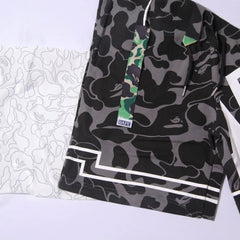 Japanese trendy brand camouflage ape head shark mouth starry sky spotted shorts men and women the same casual five-point pants beach