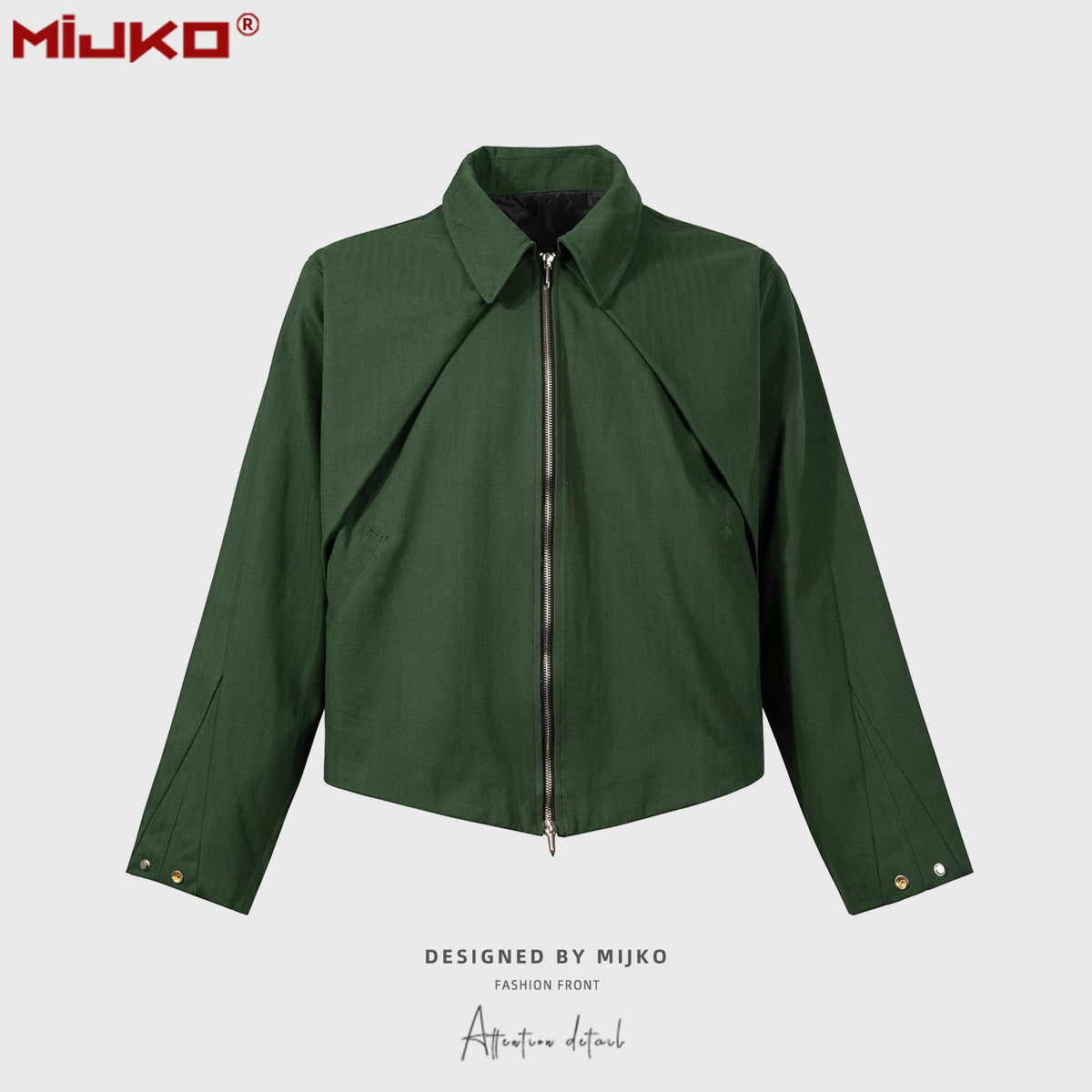 Mens Jacket Vibe Two-way Pull Short Jacket Unisex MIJKO