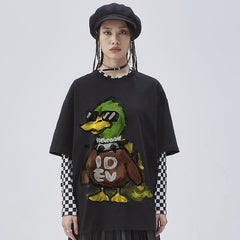 Men T Shirts Hand Painted Oil Painting Green Head