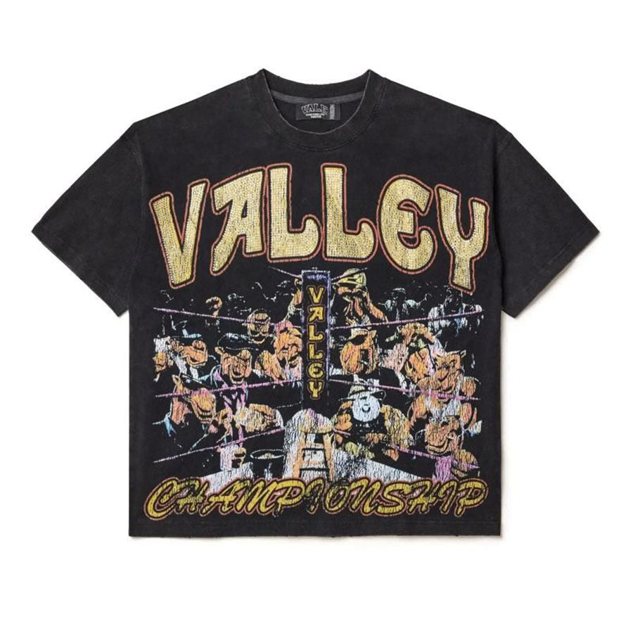 Street Unisex T-shirt Washed Old Oversize Hip Hop Skateboard Anime Print Short Sleeve