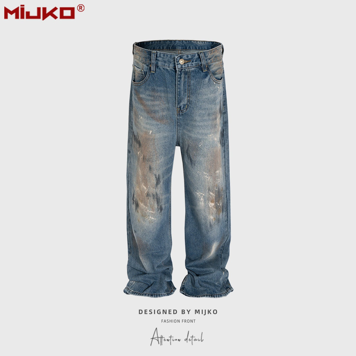 Mens Vintage Pants Make Old Jeans Straight MIJKO