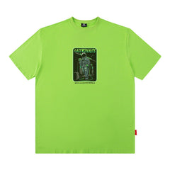Men T Shirt Cartoon Printed Short-Sleeved T-shirt Men and Women Street Cotton Casual