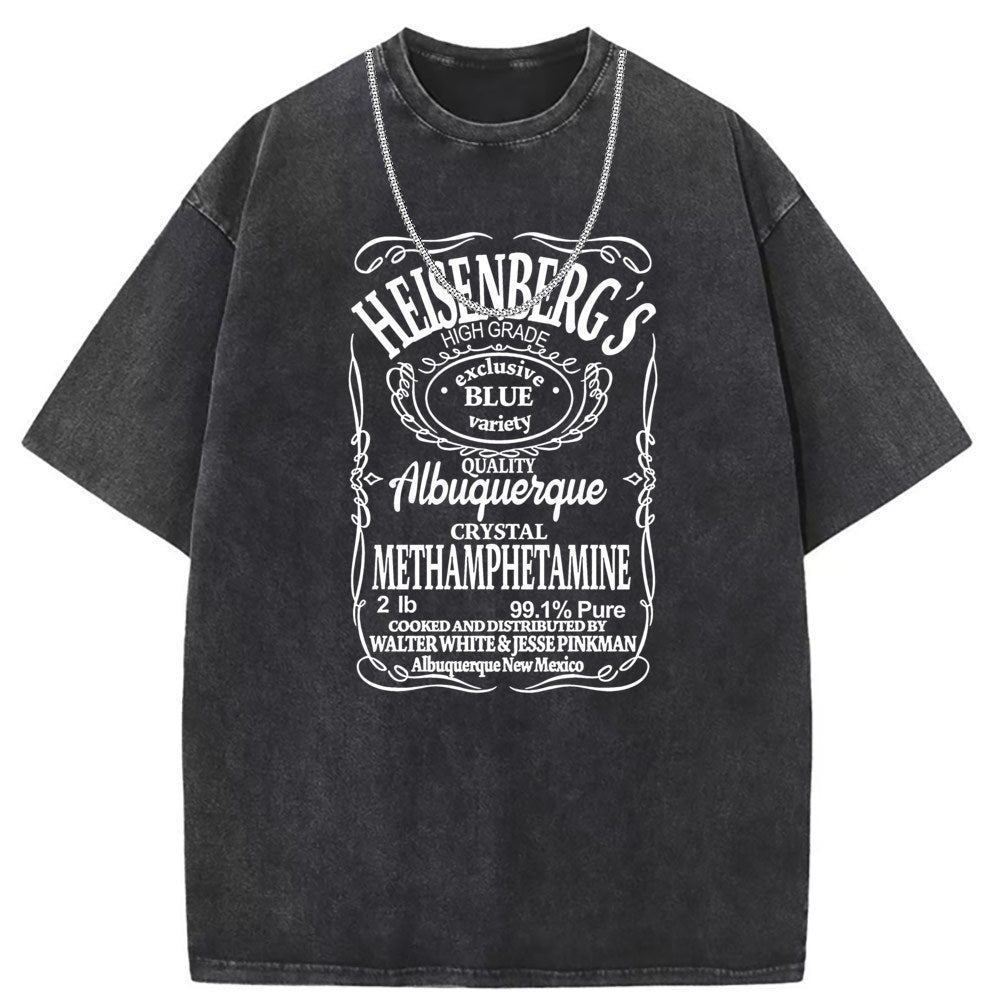 Men T Shirts Short Sleeve T-Shirt Washed Old Punk