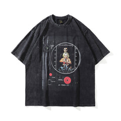 Men T Shirt Portrait Short Sleeve T-shirt Men and Women Street Couple Loose