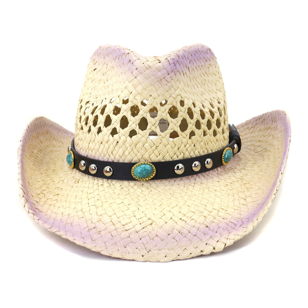 Chapeaux de cowboy en paille pour hommes et femmes, printemps et été, chapeau de plage d'extérieur