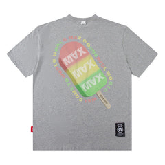 T-shirt Homme Rétro Imprimé pour Couple Homme et Femme Manches Courtes Été