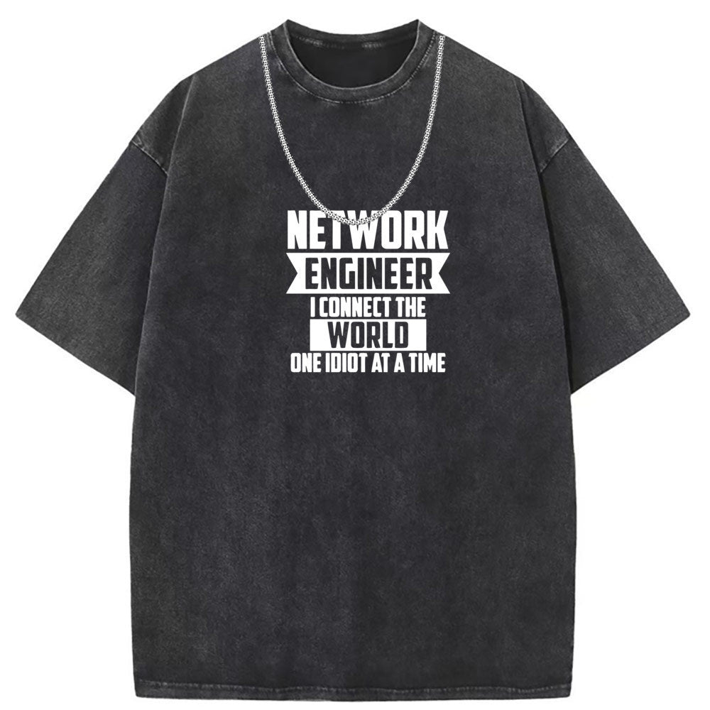 Men T Shirts Washed old punk cotton short-sleeved T-shirt couple loose