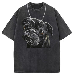 Men T Shirts Washed old printed short sleeves loose