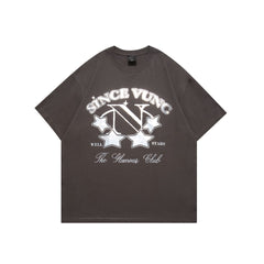 Mens T Shirts Summer Cotton Print